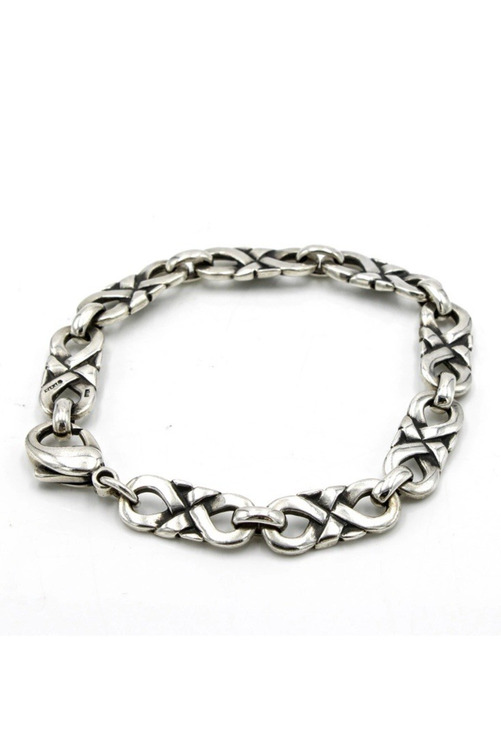 James Avery Jewelry - James Avery Retired 925 Sterling Silver Scrolled Infinity Link Bracelet 8" Inch